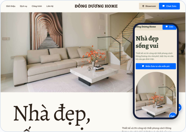 Mẫu website Light L-01 — Đông Dương Home