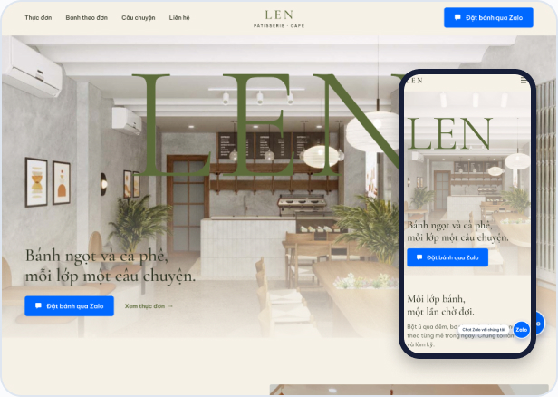 Mẫu website Light L-08 — LEN Pâtisserie