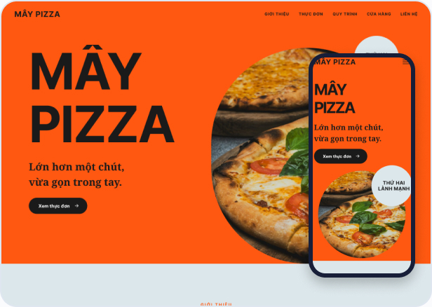 Mẫu website Light L-14 — Mây Pizza