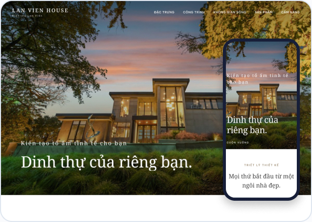 Mẫu website Light L-16 — Lan Viên House