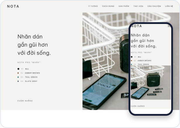 Mẫu website Light L-20 — NOTA