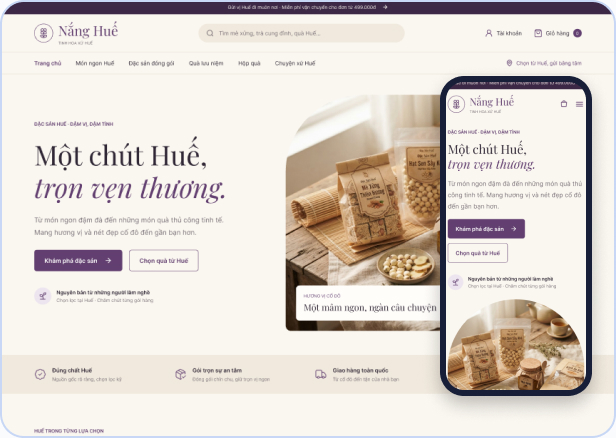 Mẫu website Standard S-03 — Nắng Huế