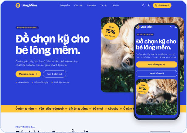 Mẫu website Standard S-04 — Lông Mềm